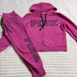VS Pink Hoodie and Joggers Sweatpants Set